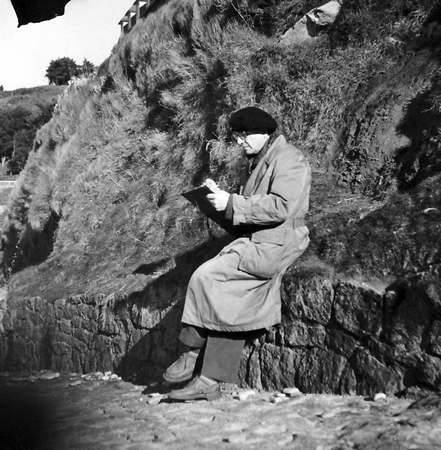 Composer Messiaen listens to birds