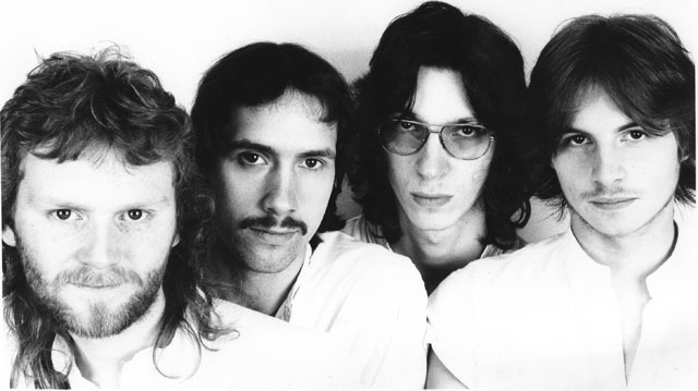 Early Pendragon, L-R: Nick Barrett, Peter Gee, Nigel Harris and Rik Carter