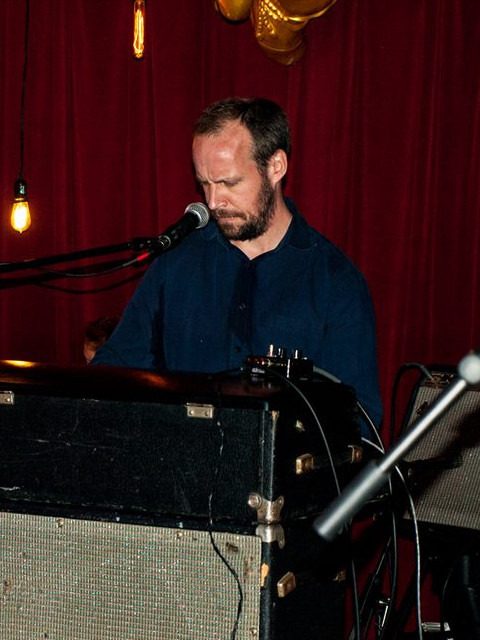 Thomas Shaw performing with Mount Pressmore, photo by Brooke Willett