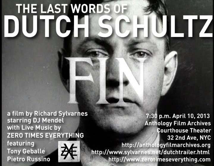 The Last Words of Dutch Schultz poster