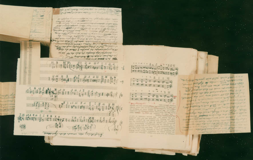Schönberg’s Theory of Harmony manuscript sample