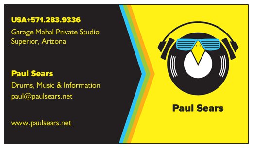 Paul Sears business card