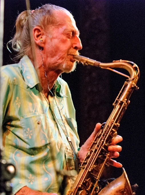 Nik Turner at Seaprog 2015, photo by Danette Davis