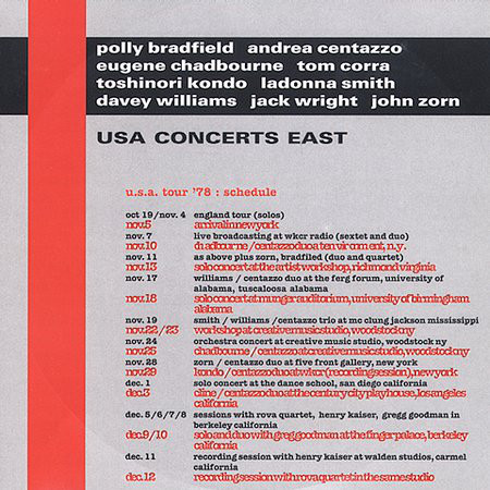 Andrea Centazzo — USA Concerts