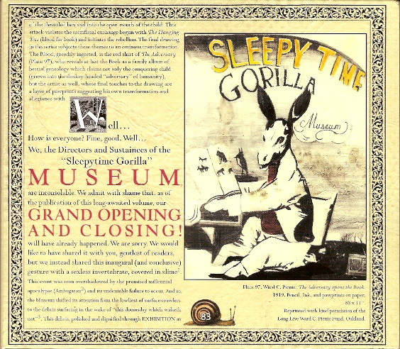 Sleepytime Gorilla Museum — Grand Opening and Closing